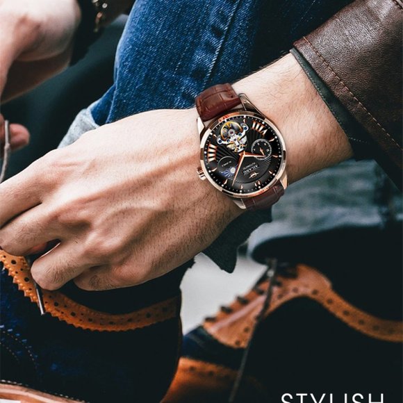 Men´s Watch Men Moon Phase Automatic Swiss